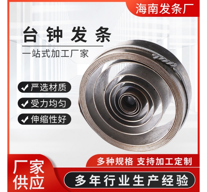 廠家供應(yīng)臺(tái)鐘網(wǎng)發(fā)條不銹鋼渦卷彈簧 不銹鋼五金彈簧發(fā)條